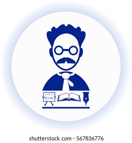 Professor vector icon. Education set.  icon. Vector design.