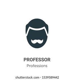Professor vector icon on white background. Flat vector professor icon symbol sign from modern professions collection for mobile concept and web apps design.