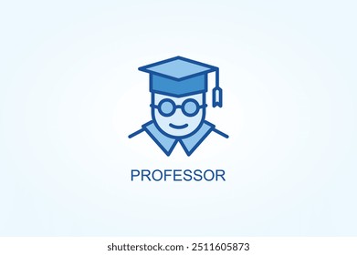 Profesor Vector o logotipo símbolo ilustración