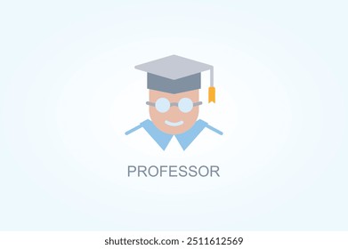 Professor Vector Or Logo Sign Symbol Illustration