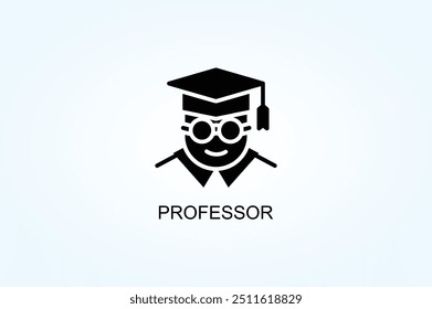 Profesor Vector O Logo Signo Símbolo Ilustración