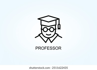 Ilustração De Símbolo De Símbolo De Vetor Ou Logotipo Professor