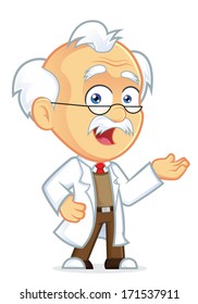 Professor in Welcoming Gesture
