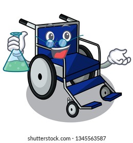 Professor wheelchair in the a character shape