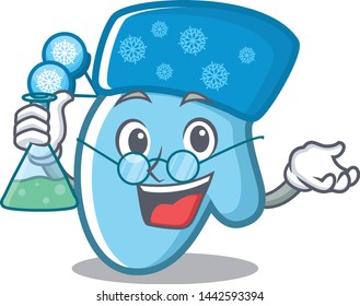 Professor winter gloves isolated in the mascot