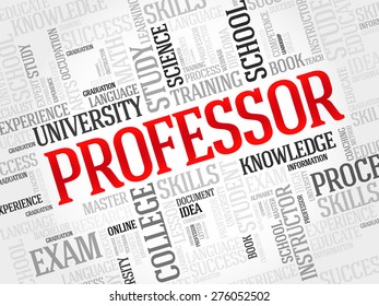 Professor Word Cloud Education Concept Stock Vector (Royalty Free ...