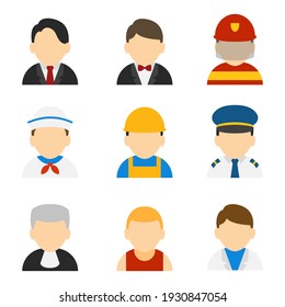 Proffesion icon vector. Occupation or worker. 