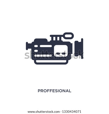 proffesional video camera icon. Simple element illustration from cinema concept. proffesional video camera editable symbol design on white background. Can be use for web and mobile.