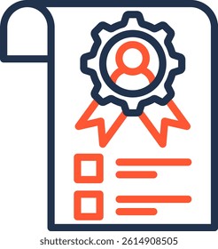 Proficiency Icon Color Line Vector Illustration