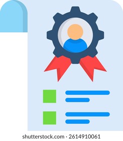 Proficiency Icon Flat Vector Illustration