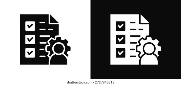 Conjunto de iconos de competencia en blanco y negro