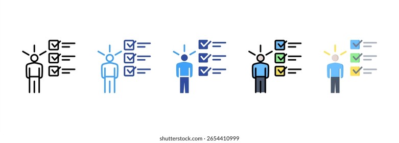 Proficiency Multi Style Icon Set