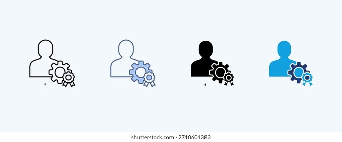 Vector de ilustración de icono múltiple de competencia