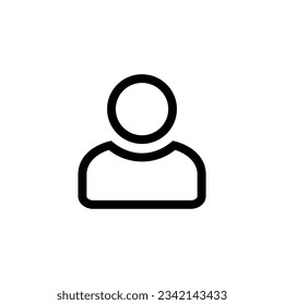 Profil, avatar people line icon vector design template and ilustration with editable stroke