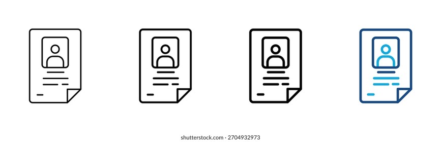 Profil Icon Different Style Outline Collection Set Vector Illustration
