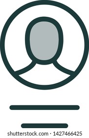 Profil icon flat style illustration isolated on white background