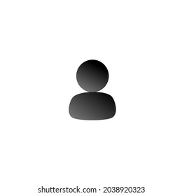Profil single icon isolated white background