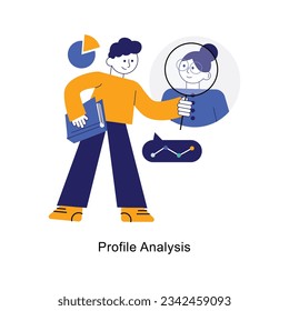 Profile Analysis  abstract concept vector in a flat style stock illustration