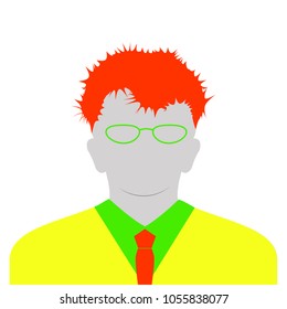 Profile anonymous face icon. Silhouette person. Male businessman profile default avatar. Photo placeholder. Isolated on white background. Vector illustration