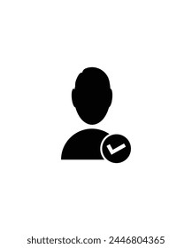profile approve icon, vector best flat icon.