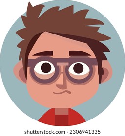 Profil Avatar Cartoon Vektordesign