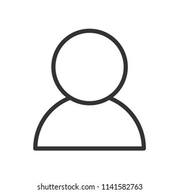 profile avatar contact icon with simple black line use for website asset 