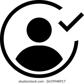 profile avatar icon with active status. Users accept icon symbols. checked user 
