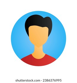 Profile avatar icon in flat gradient style ui vector design