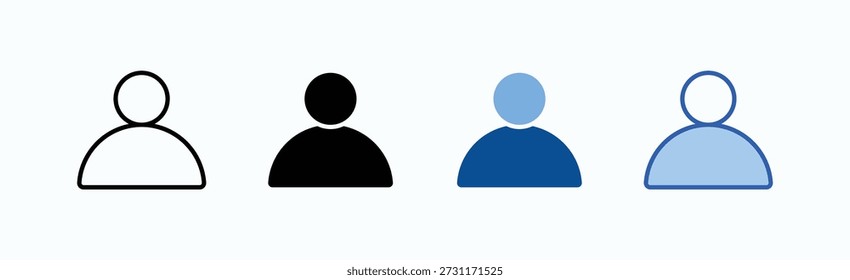 Profile Avatar icon sheet multiple style collection isolated vector