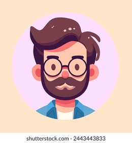 profile avatar of a man with glasses and a beard