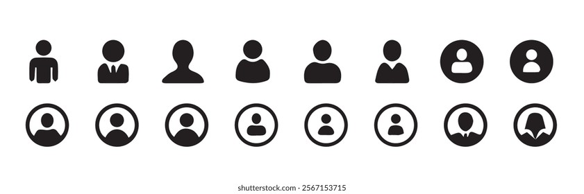 Profile avatar vector icon set. Illustration epe 10