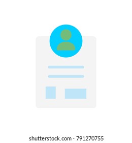 Profile badge support service flat icon
