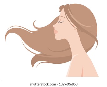 髪 女性 なびく のイラスト素材 画像 ベクター画像 Shutterstock