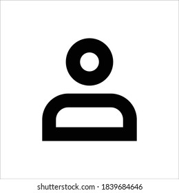 Icono plano negro de perfil para el diseño de la interfaz de usuario de Webisite
