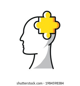 perfil idea de cabeza cerebral aislada