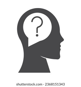 profile brain icon vector isolated