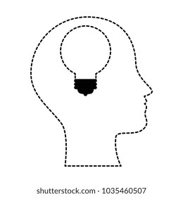 profile with bulb light