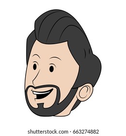 profile business man character male beard