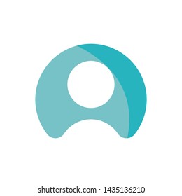 Profile button icon in rounded marketplace Icon in green color for bottom menu in application