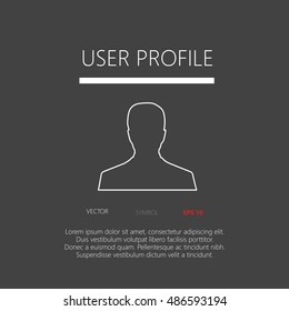 Profile button web icon flat design