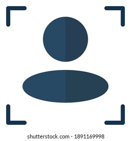 Profile camera icon logo or illustration design. Perfect use for web, mobile app, pattern design etc.
