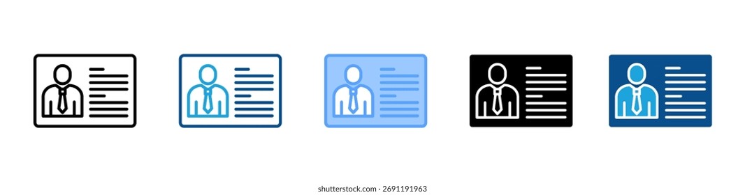 Profile Card icon sheet multiple style collection