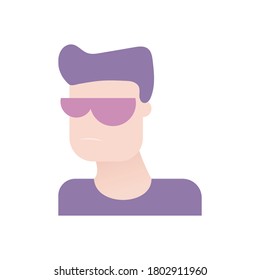 profile character with unique color with vector format. can be used for profile photos or for website or poster support.