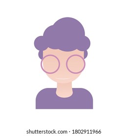 profile character with unique color with vector format. can be used for profile photos or for website or poster support.