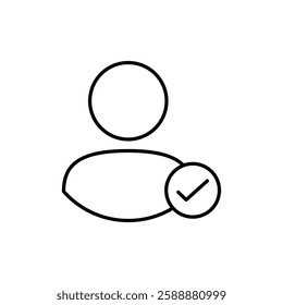 Profile check icon Vector logo set flat