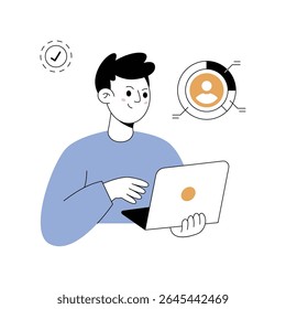 Profile check  Modern illustrations. Eps 10 file on transparent background