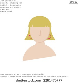 Profile or collection of female cartoon characters heads. Various nationalities. Blonde, brunette, redhead, African American, Asian, Muslim, European. Set of avatars. Vector, flat design