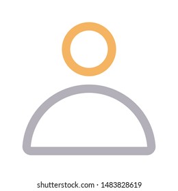 profile colour line vector icon