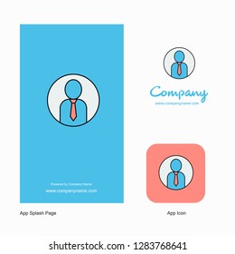 Profile Company Logo App Icon and Splash Page Design. Creative Business App Design Elements