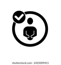 profile concept line icon. Simple element illustration. profile concept outline symbol design.